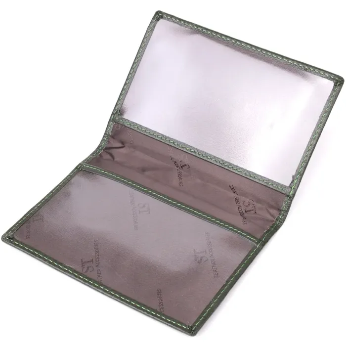 Практична обкладинка на паспорт універсального формату із натуральної шкіри ST Leather 23081 Зелений