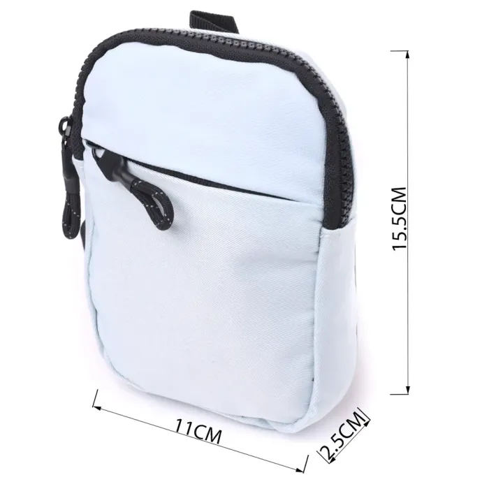 Практична слінг сумка для подорожей із якісного текстилю Vintage 22868 Блакитний