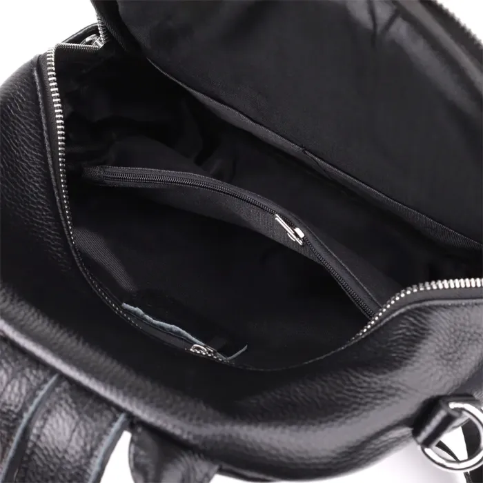 Красивий жіночий рюкзак з натуральної шкіри Vintage 23055 Чорний