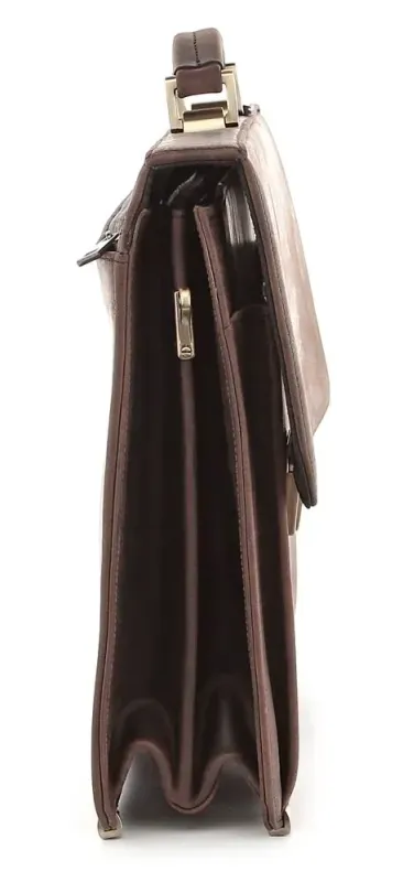 Портфель SHVIGEL 00754 із вінтажної шкіри Коричневий