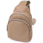Слінг сумка з натуральної шкіри для жінок Vintage 22939 Бежевий