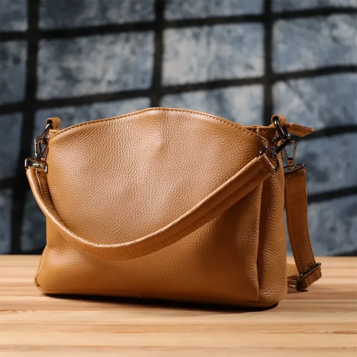 Елегантна сумка жіноча з натуральної шкіри Vintage 23008 Рудий