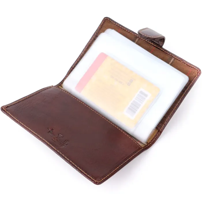 Обкладинка на документи із зернистої натуральної шкіри Tony Perotti 20887_1 (1423A moro) Коричневий