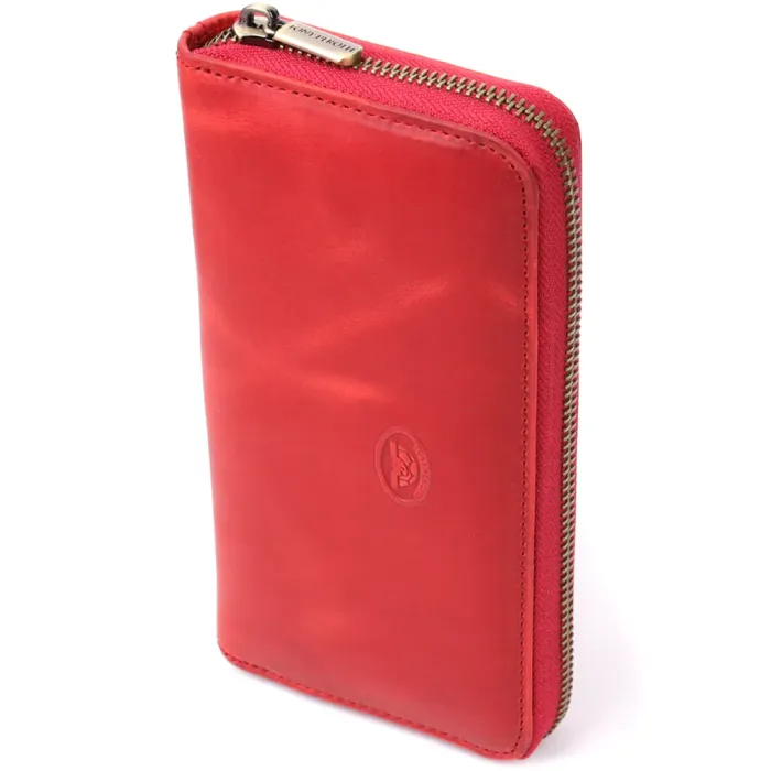 Унікальний жіночий гаманець з матової натуральної шкіри Tony Perotti 20834_1 (2250 rosso) Червоний
