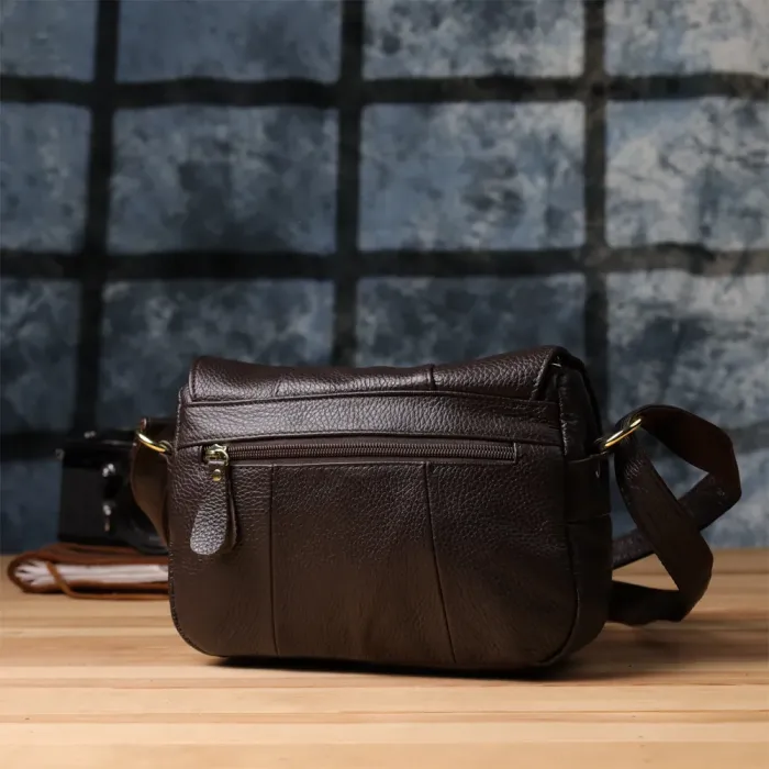 Сумка з натуральної шкіри для стильних жінок Vintage 22973 Коричневий