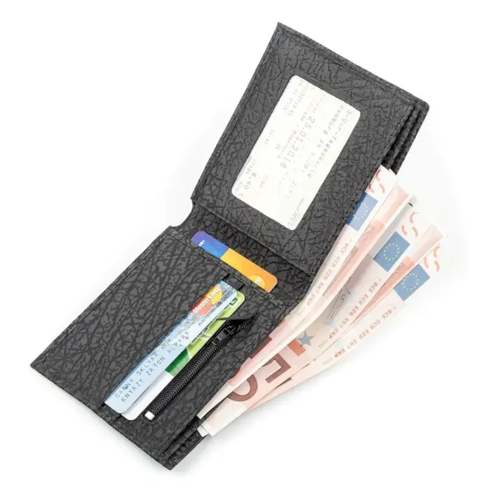 Портмоне мужское Accessory Collection 18140 из натуральной кожи Серое