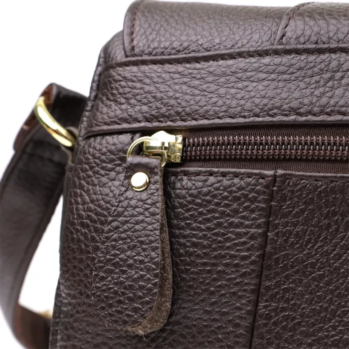 Сумка з натуральної шкіри для стильних жінок Vintage 22973 Коричневий