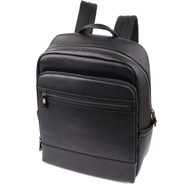 Міський рюкзак унісекс з натуральної шкіри Vintage 23046 Чорний