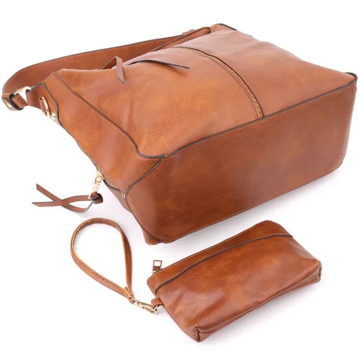 Жіноча сумка великого розміру з екошкіри Vintage 15140 Коричневий