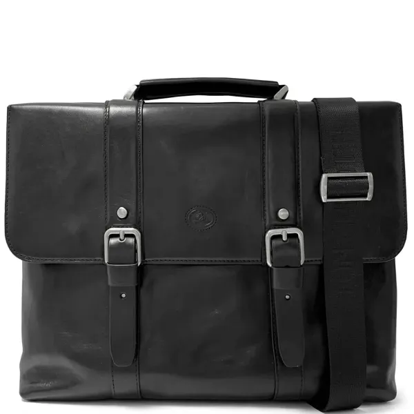 Чоловічий портфель з натуральної шкіри Tony Perotti Italico 9225G-38 (90415) Чорний