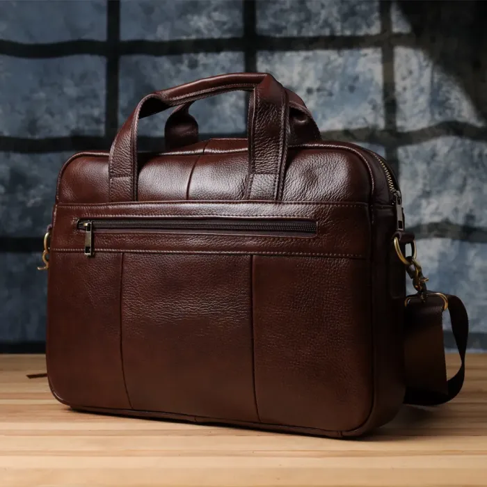 Стильний портфель для чоловіків із натуральної шкіри Vintage 23040 Коричневий