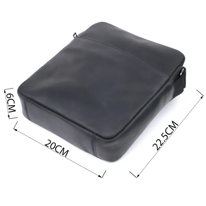 Чоловіча сумка через плече з матової шкіри Shvigel 22848 Чорна