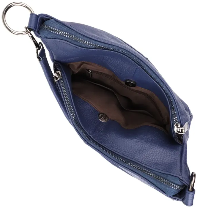 Сумка для жінок на два відділення з натуральної шкіри Vintage 23013 Синій