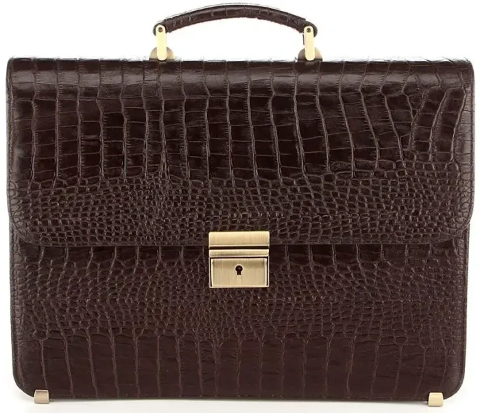 Портфель SHVIGEL 00366 із натуральної шкіри Коричневий