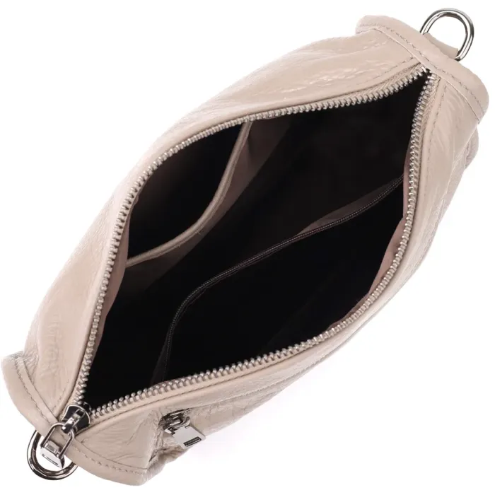 Стильна жіноча сумка на плече з натуральної шкіри Vintage 23002 Темно-сірий