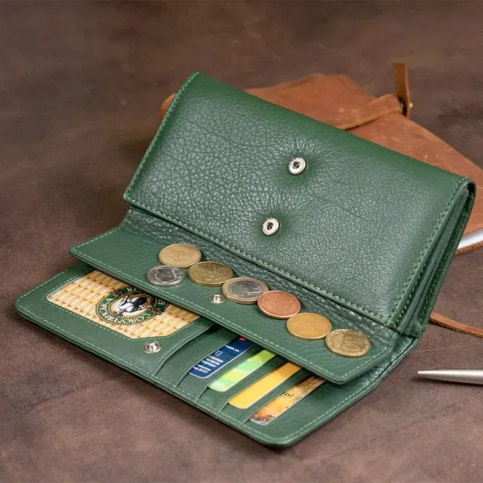Гаманець шкіряний жіночий ST Leather 19286 Зелений