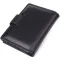 Компактний чоловічий гаманець вертикального формату з натуральної шкіри ST Leather 23095 Чорний