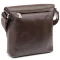 Сумка мессенджер в гладкой коже GRANDE PELLE 11334 Шоколадная