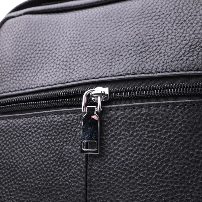 Стильна вертикальна сумка для чоловіків із натуральної шкіри Vintage 15113 Чорний