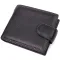 Горизонтальний невеликий гаманець для чоловіків з натуральної шкіри Vintage 15063 Чорний