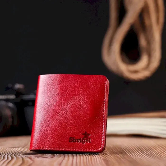 Жіноче невелике шкіряне портмоне Shvigel 16607 Червоний