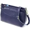 Елегантна жіноча шкіряна сумка з жорстким дном Vintage 22986 Синій