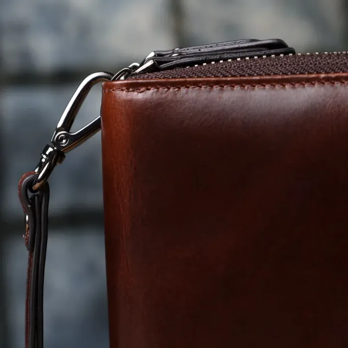 Стильний чоловічий клатч із натуральної шкіри Vintage 23064 Коричневий