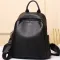 Жіночий шкіряний рюкзак міського типу 23х30х13, сумка на спину під мат, чорна