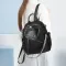 Стильна жіноча сумка міська на плечі 25х33х14, рюкзак з натуральної шкіри, чорний