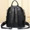 Стильна жіноча сумка міська на плечі 25х33х14, рюкзак з натуральної шкіри, чорний