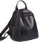 Шкіряний жіночий міський рюкзак на блискавці 23х29х13, сумка наплічна для прогулянок, чорна