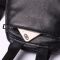 Шкіряний жіночий міський рюкзак на блискавці 23х29х13, сумка наплічна для прогулянок, чорна