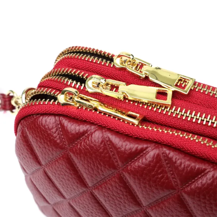 Сумка на три відділення для жінок з натуральної шкіри Vintage 22889