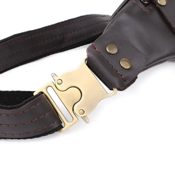 Бананка для чоловіків з гладкої натуральної шкіри Shvigel 23135 Коричневий