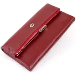 Клатч конверт з кишенею для мобільного шкіряний ST Leather 19273 Бордовий