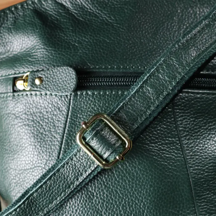 Компактна жіноча сумка з натуральної шкіри 15120 Vintage Зелений