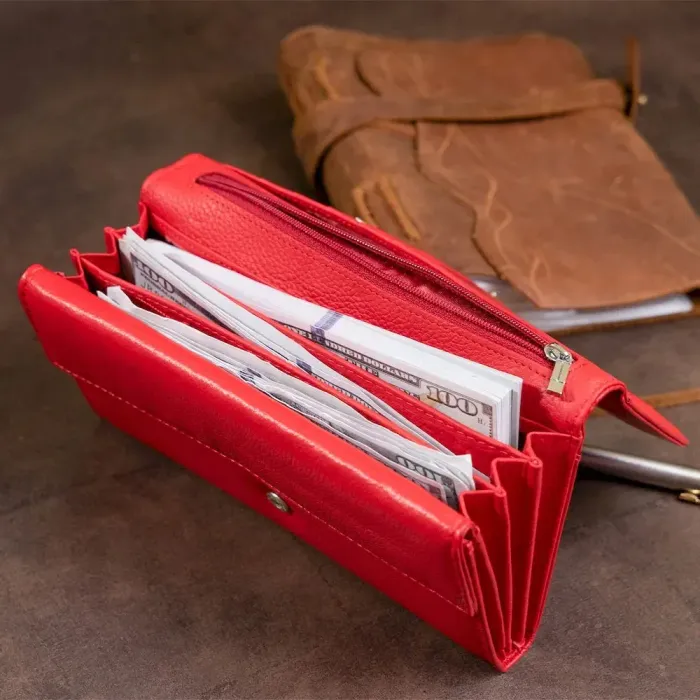 Гаманець шкіряний жіночий ST Leather 19287 Червоний