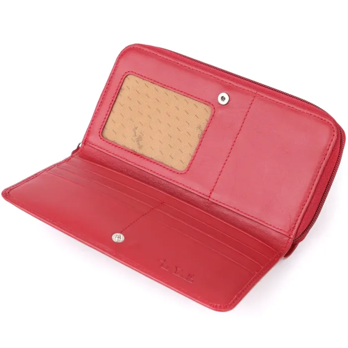 Місткий жіночий гаманець з натуральної шкіри Tony Perotti 20902_1 (1192 rosso) Червоний