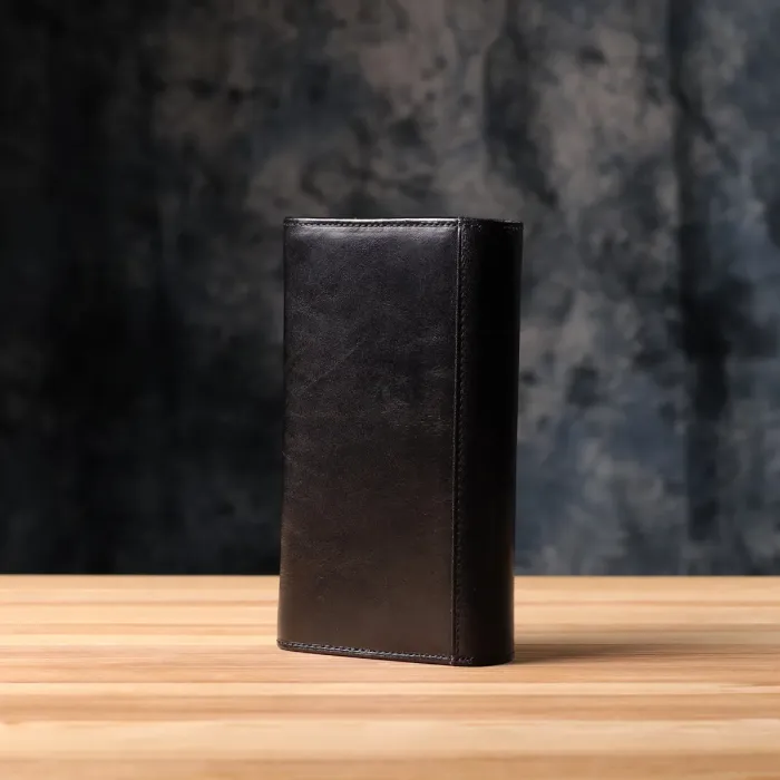 Стильний жіночий горизонтальний гаманець із глянсової натуральної шкіри Tony Perotti 20884_1 (1073 nero) Чорний