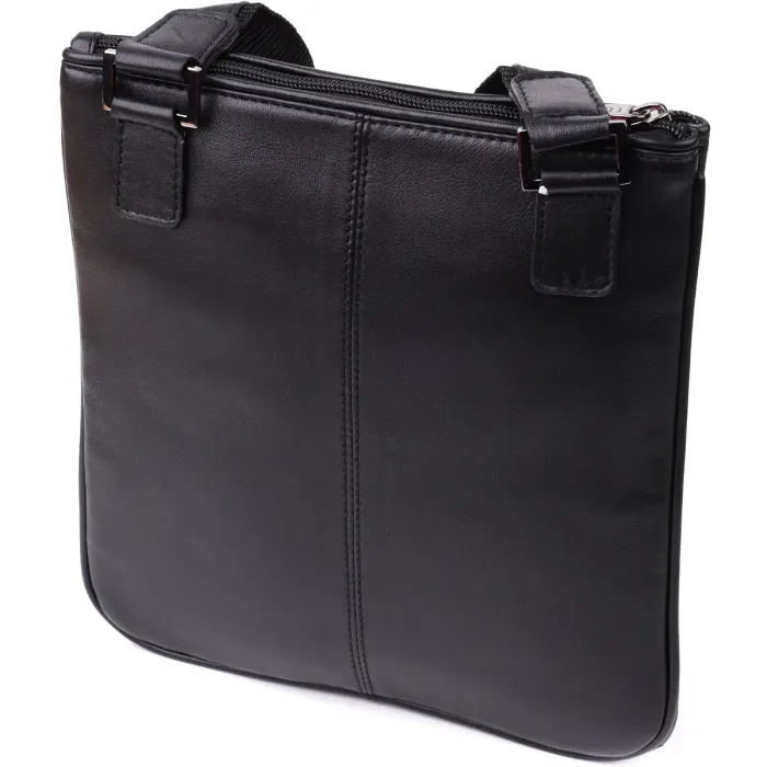 Чоловіча сумка через плече з натуральної шкіри Tony Perotti 20881_1 (6045 nero) Чорний