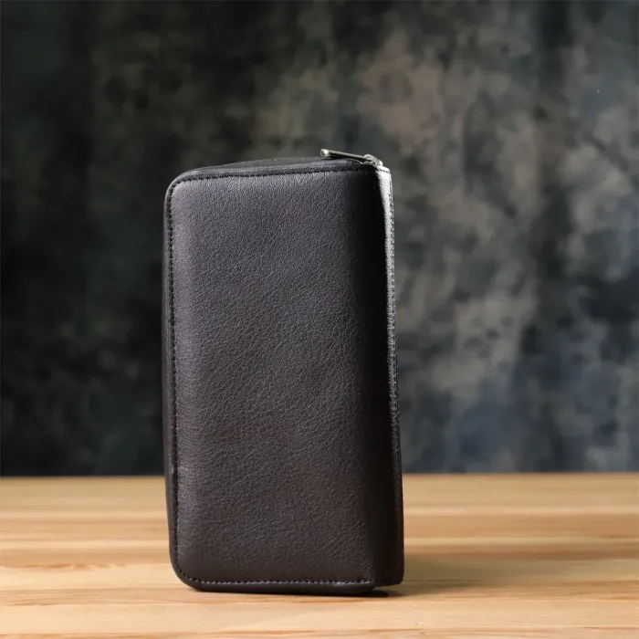 Практичний жіночий гаманець на одне відділення із зернистої натуральної шкіри Tony Perotti 20863_1 (3622 nero) Чорний