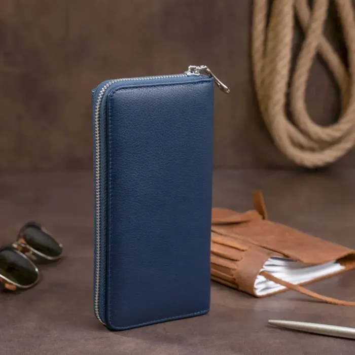 Гаманець універсальний жіночий ST Leather 19296 Темно-синій