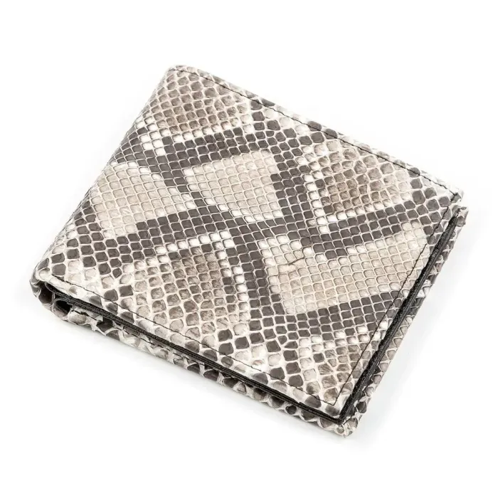 Портмоне SNAKE LEATHER 18136 из натуральной кожи питона Серое