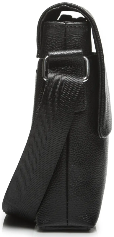 Чоловічий класичний месенджер 23х26х6, шкіряний барсетка через плече Tiding Bag 2862 чорний