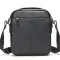 Шкіряна чоловіча сумка планшет через плече 23х26х8, наплічна барсетка Tiding Bag MN-284334 чорна