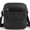 Шкіряна чоловіча сумка 17х21х5, барсетка через плече Tiding Bag 4134A чорна