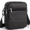 Шкіряна чоловіча сумка 17х21х5, барсетка через плече Tiding Bag 4134A чорна