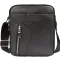 Чоловіча шкіряна сумка через плече 18х21х7, барсетка для документів Tiding Bag M38-10131A чорна