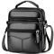 Чоловіча сумка барсетка 17x21x9, шкіряна сумочка планшет Tiding Bag 75003 чорна