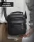 Чоловіча сумка барсетка 17x21x9, шкіряна сумочка планшет Tiding Bag 75003 чорна